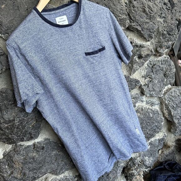 Peter Werth London Men's N.1 Navy Bowling Pocket T-Shirt Size Small - Picture 3 of 11